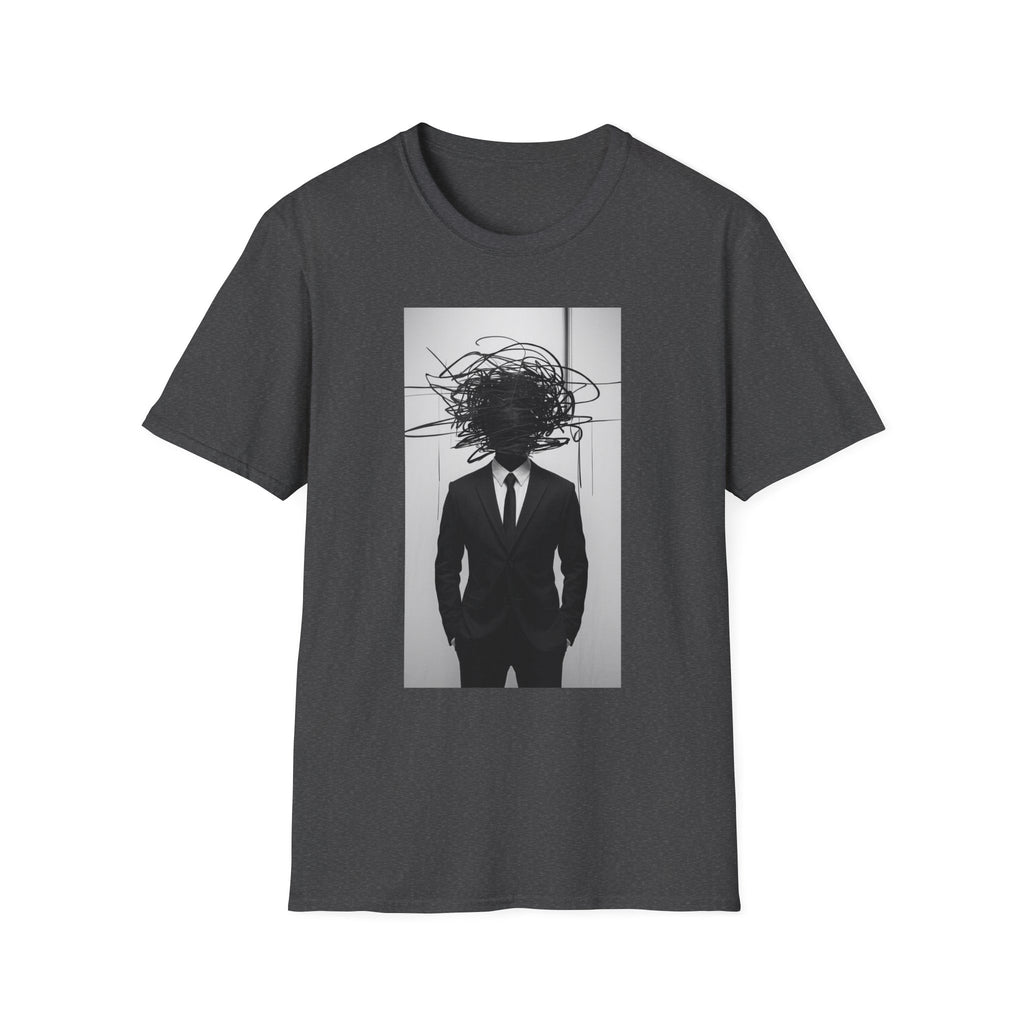 Abstract Scribble Head — T‑Shirt