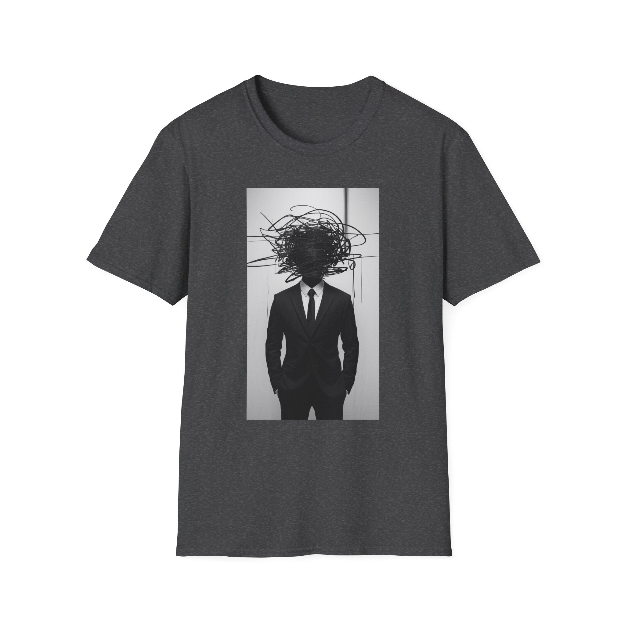 Abstract Scribble Head — T‑Shirt