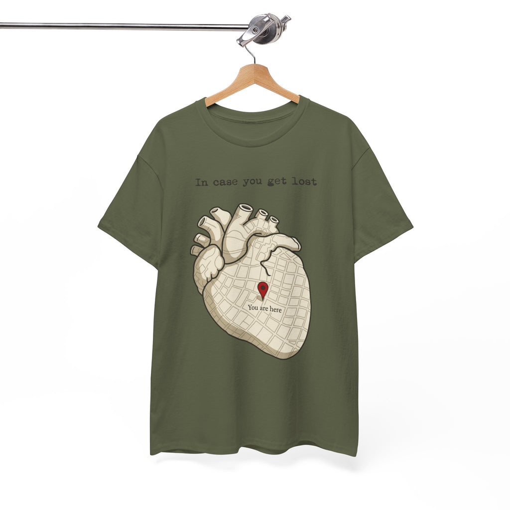 “In case you get lost” Heart Map — T-Shirt