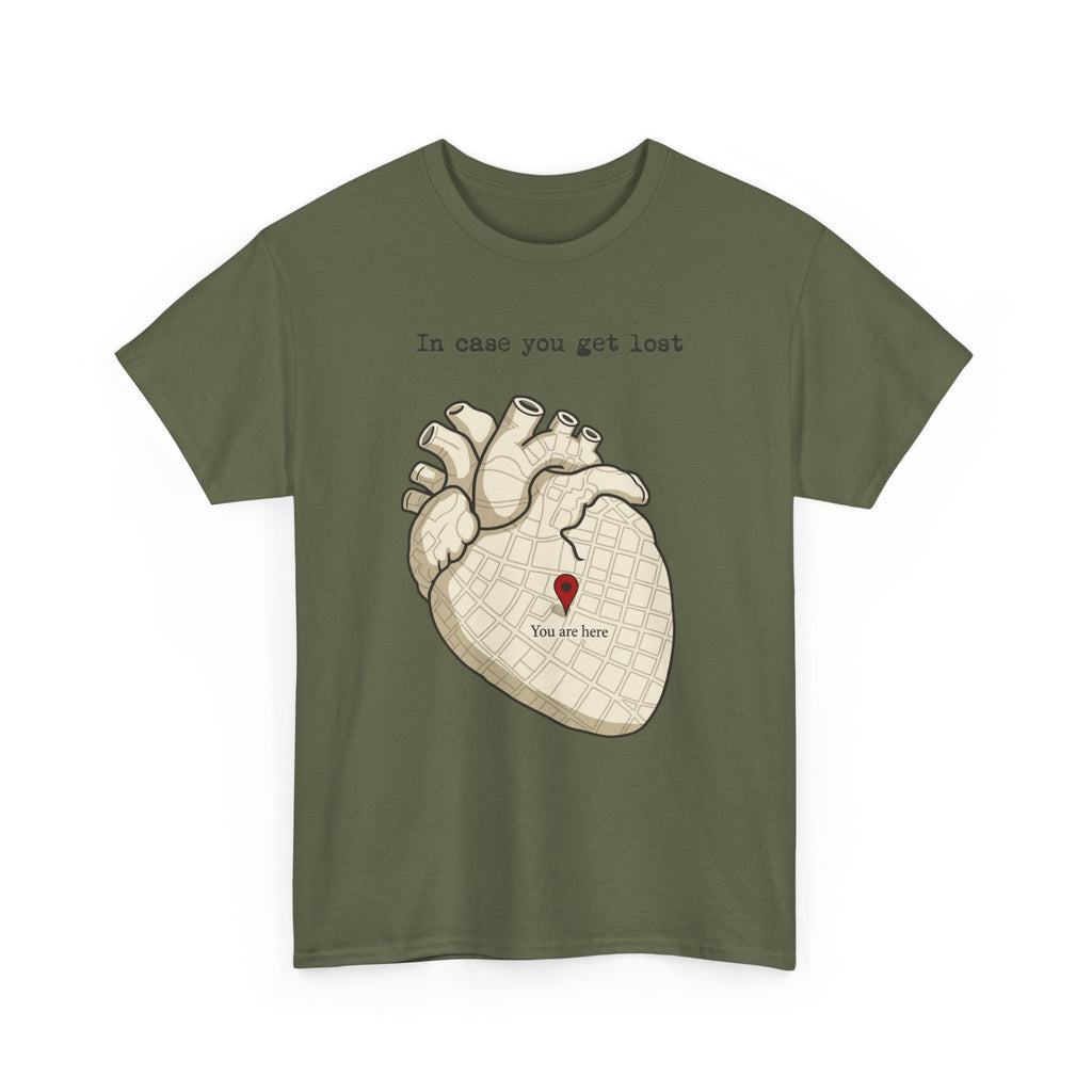 In Case You Get Lost T-Shirt – Heart Map Graphic Tee