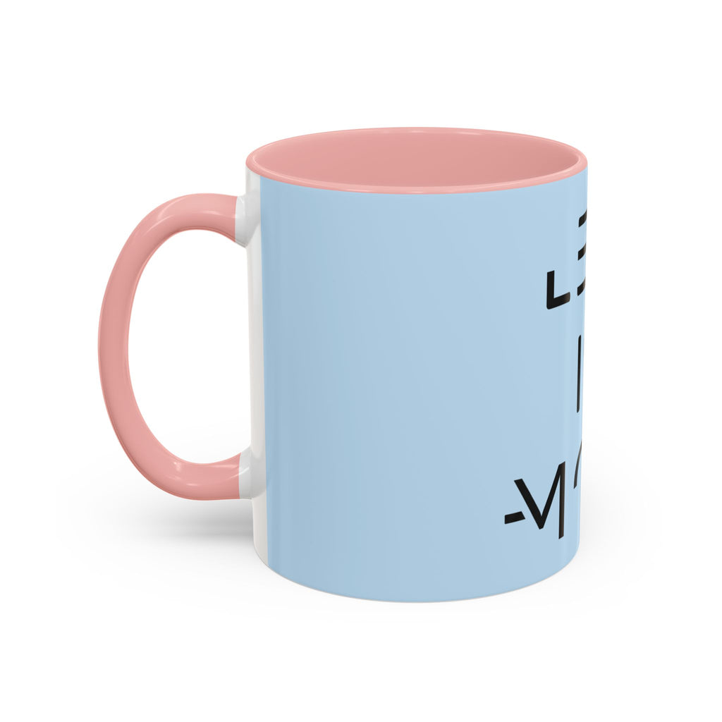 Less Is More Minimalist Accent Coffee Mug — Blue 11/15oz