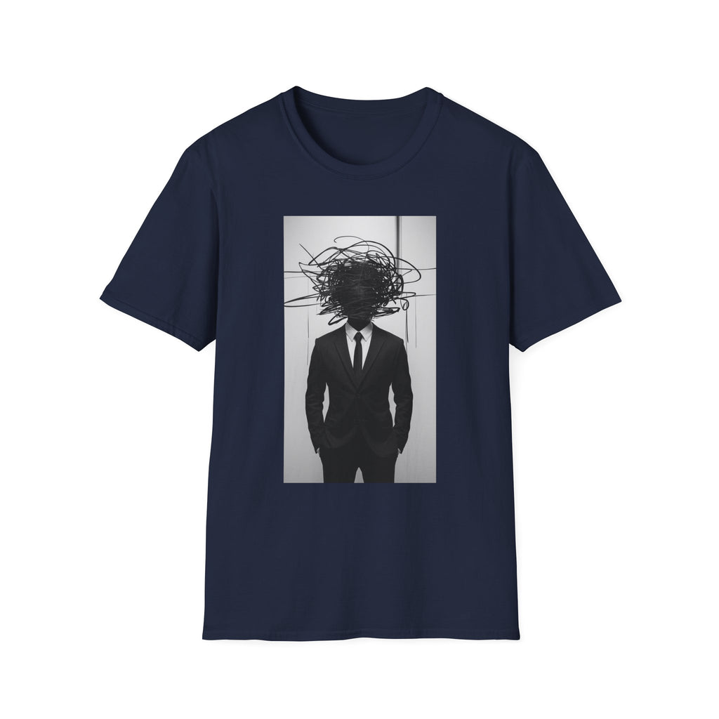 Abstract Scribble Head — T‑Shirt
