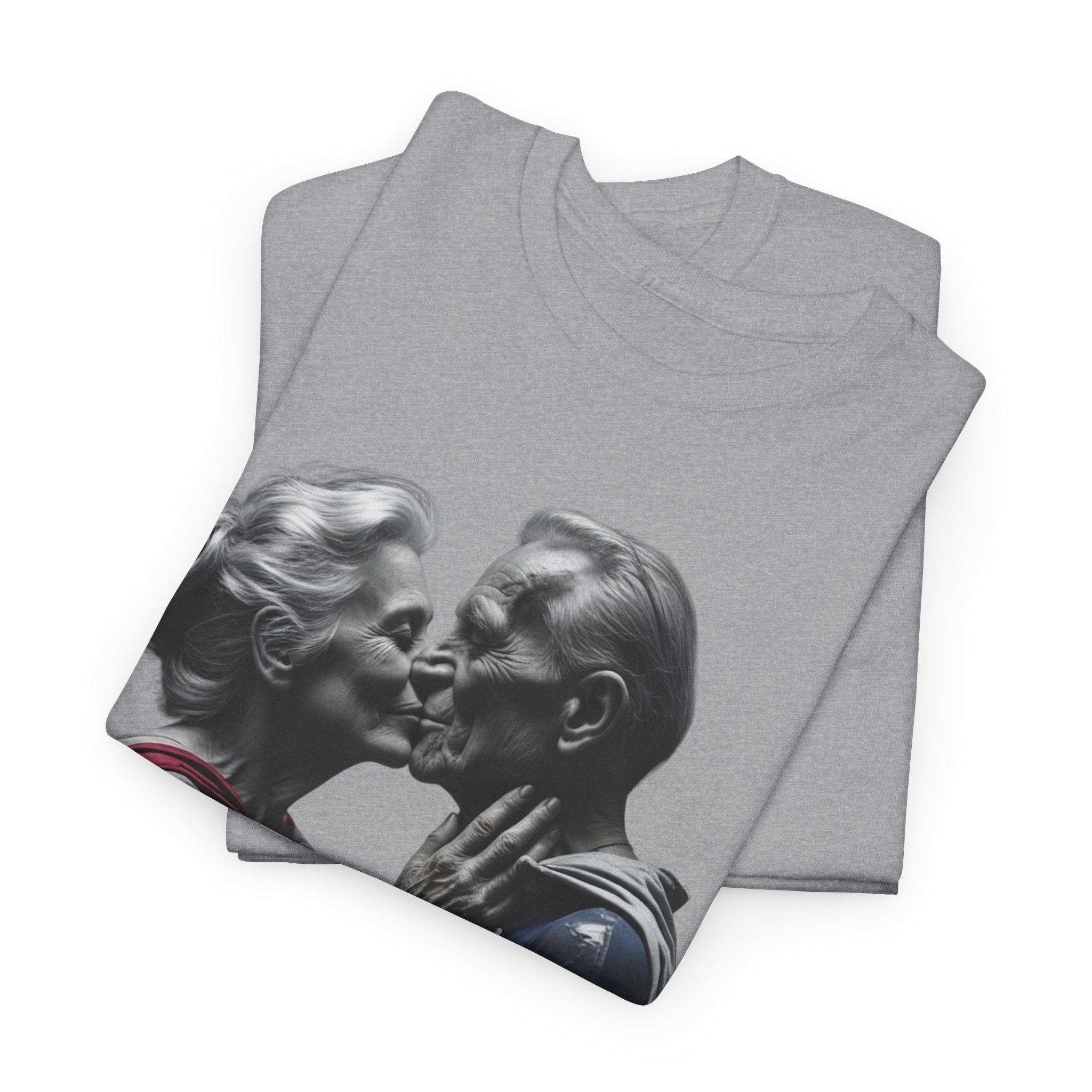 Kissing Old Superheroes — T‑Shirt