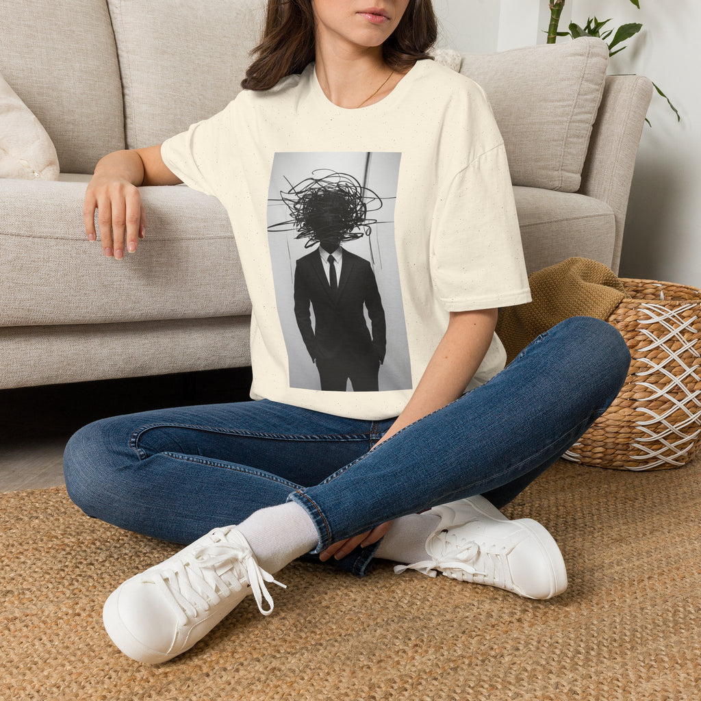 Abstract Scribble Head — T‑Shirt