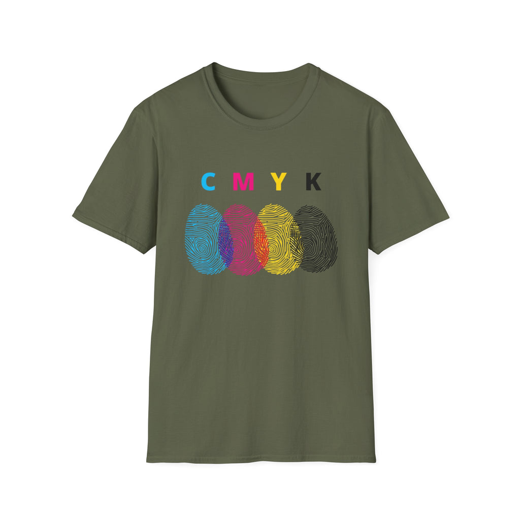 CMYK Fingerprint T-Shirt – Pop Art Graphic Tee