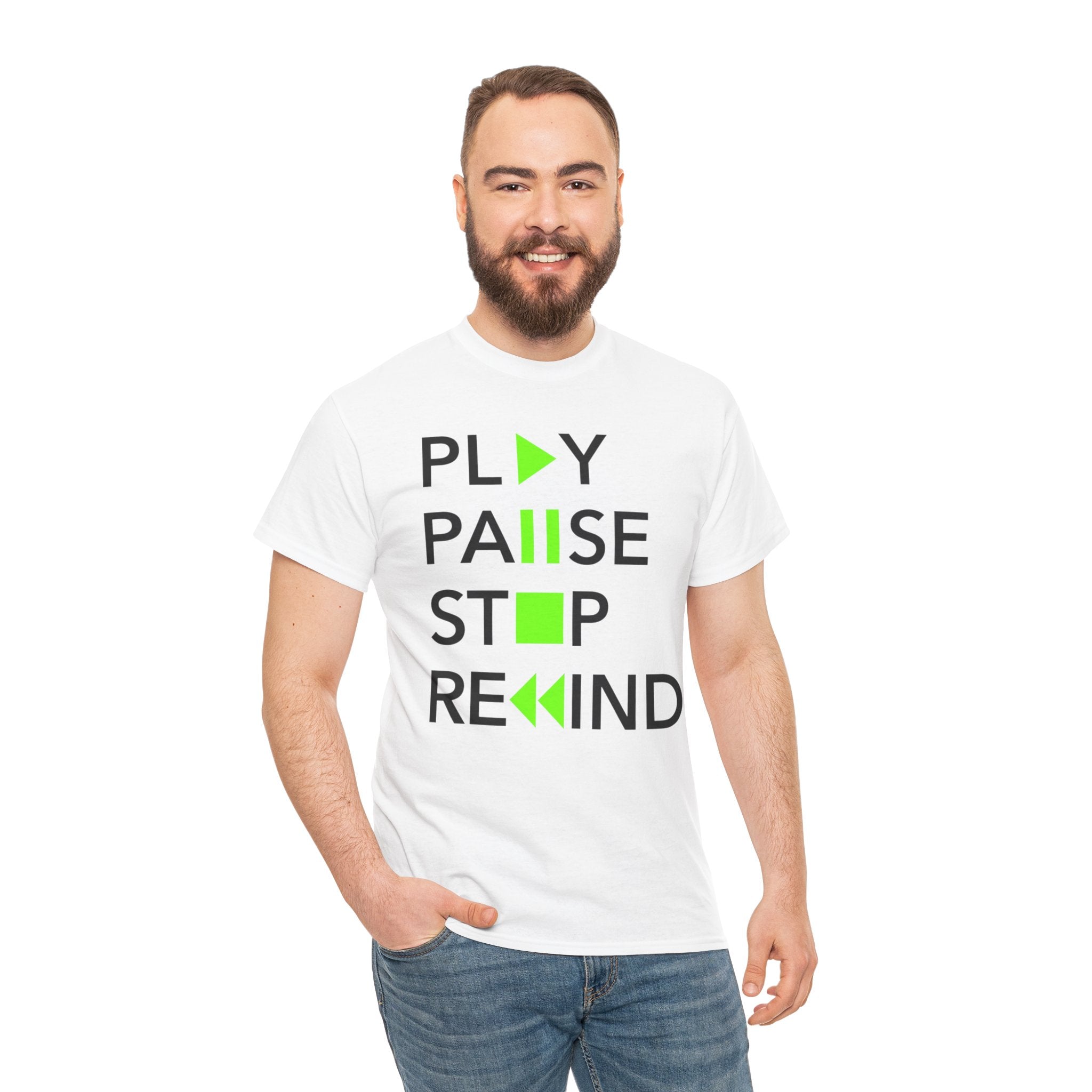 Play Pause Stop Rewind — T-Shirt