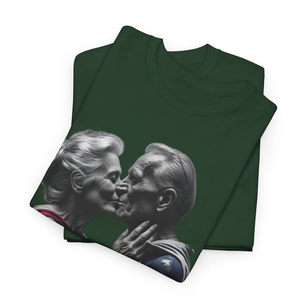 Kissing Old Superheroes — T‑Shirt