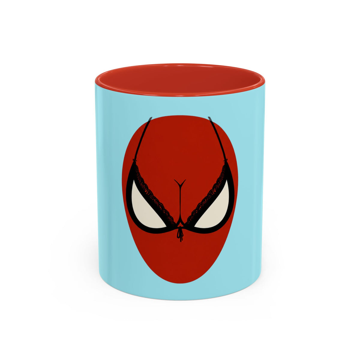 Spider Brassière Mug in Red – red superhero mask pop culture mug