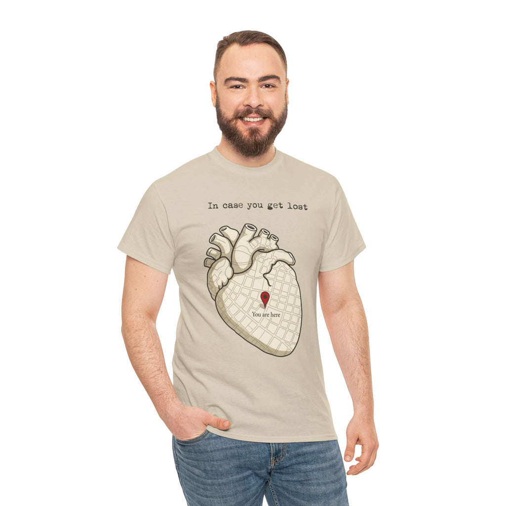 “In case you get lost” Heart Map — T-Shirt