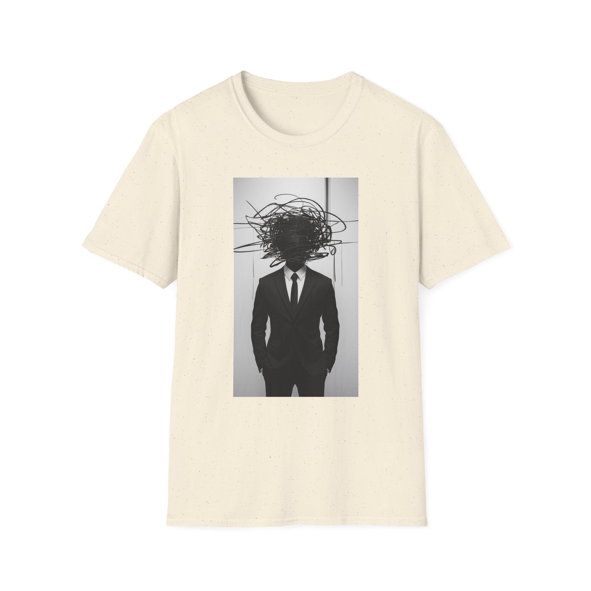 Abstract Scribble Head — T‑Shirt