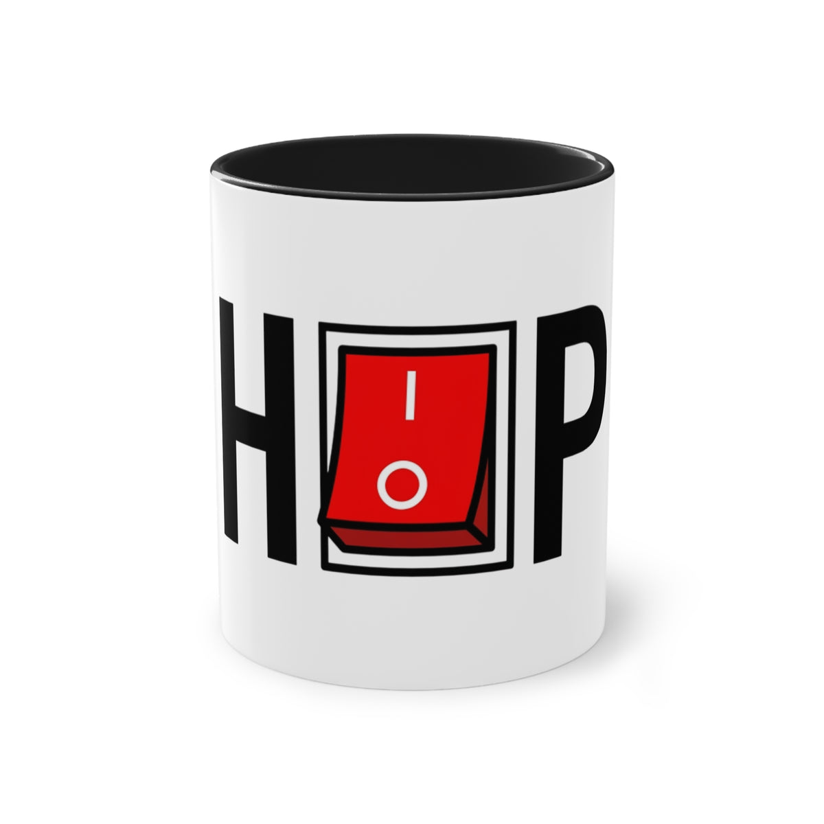 Hip Hop Mug in Black – red help switch hip hop music mug