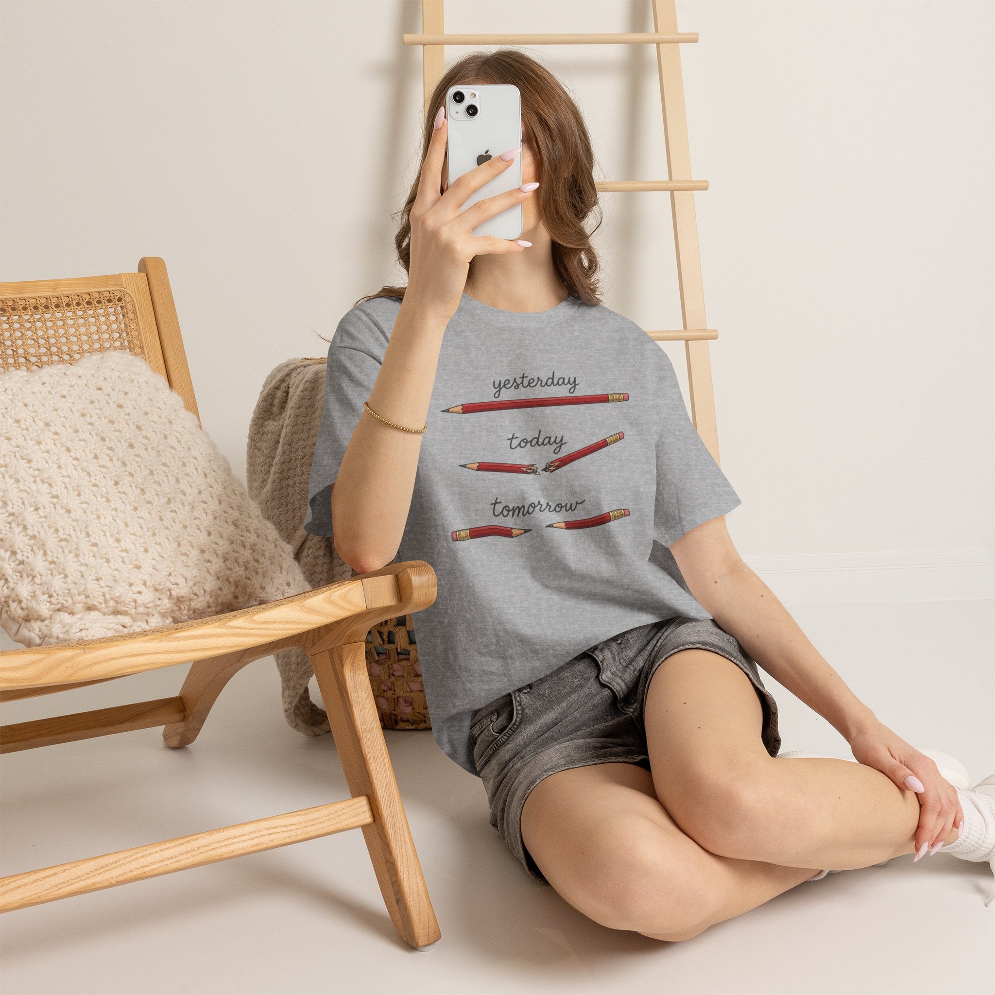 "yesterday, today, tomorrow" — Tshirt