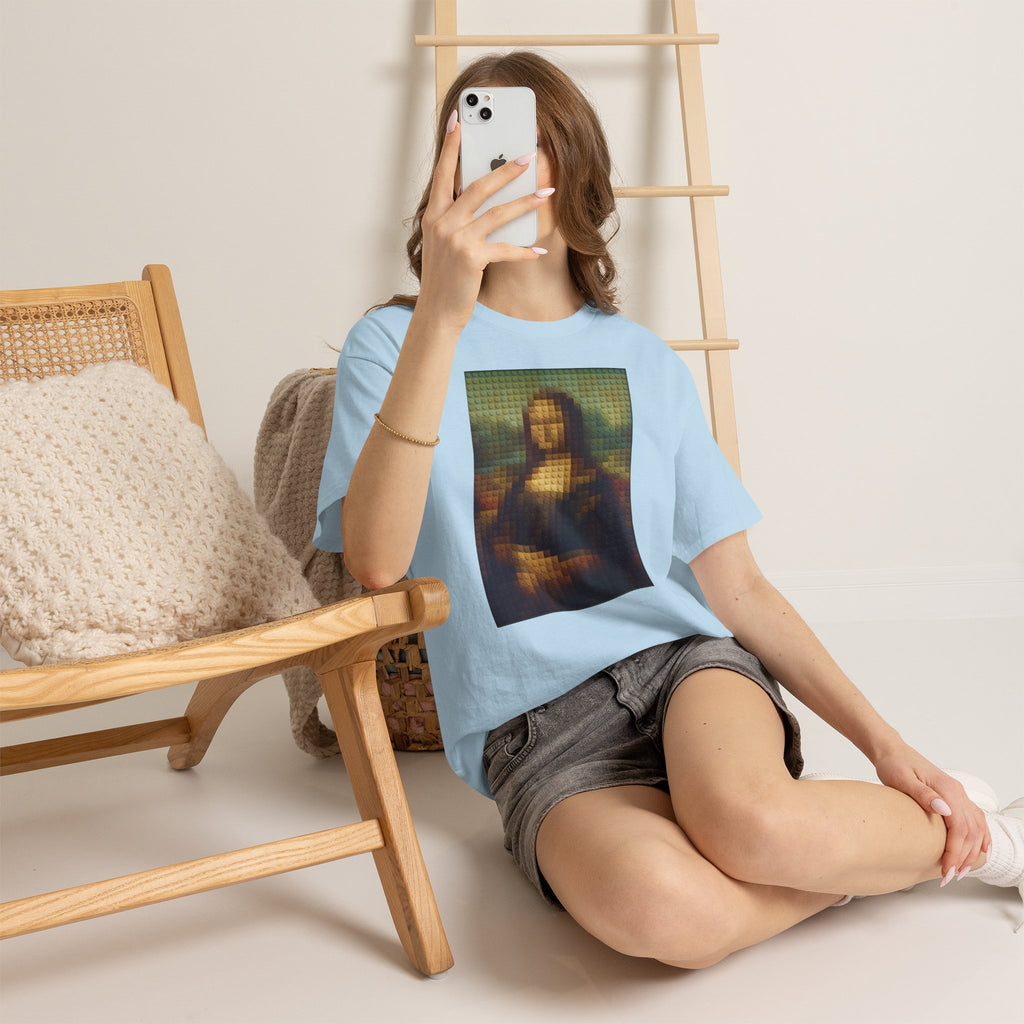 Pixelated Mona Lisa - T‑Shirt