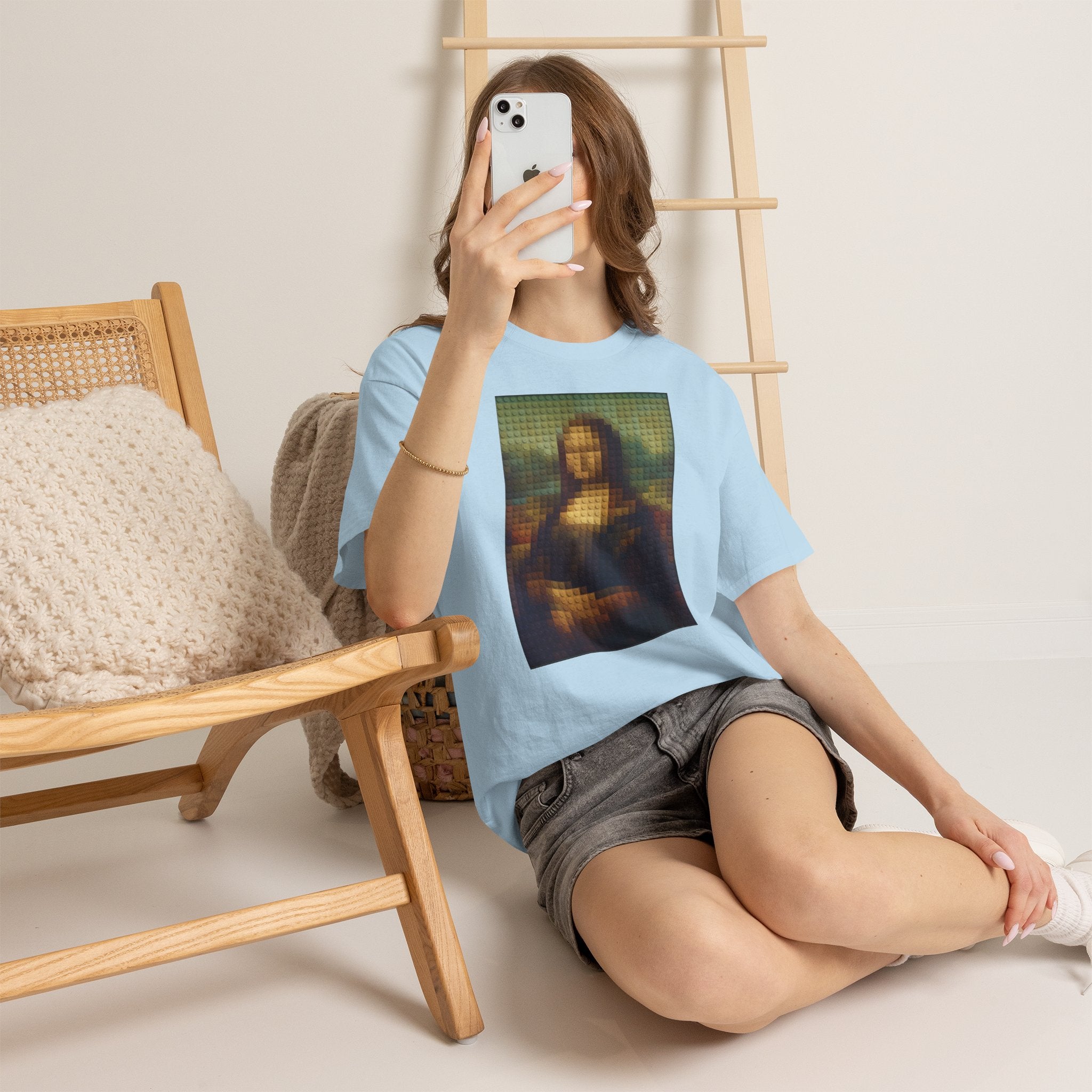 Pixelated Mona Lisa - T‑Shirt