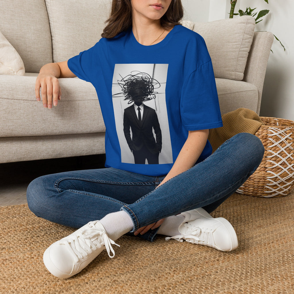 Abstract Scribble Head — T‑Shirt