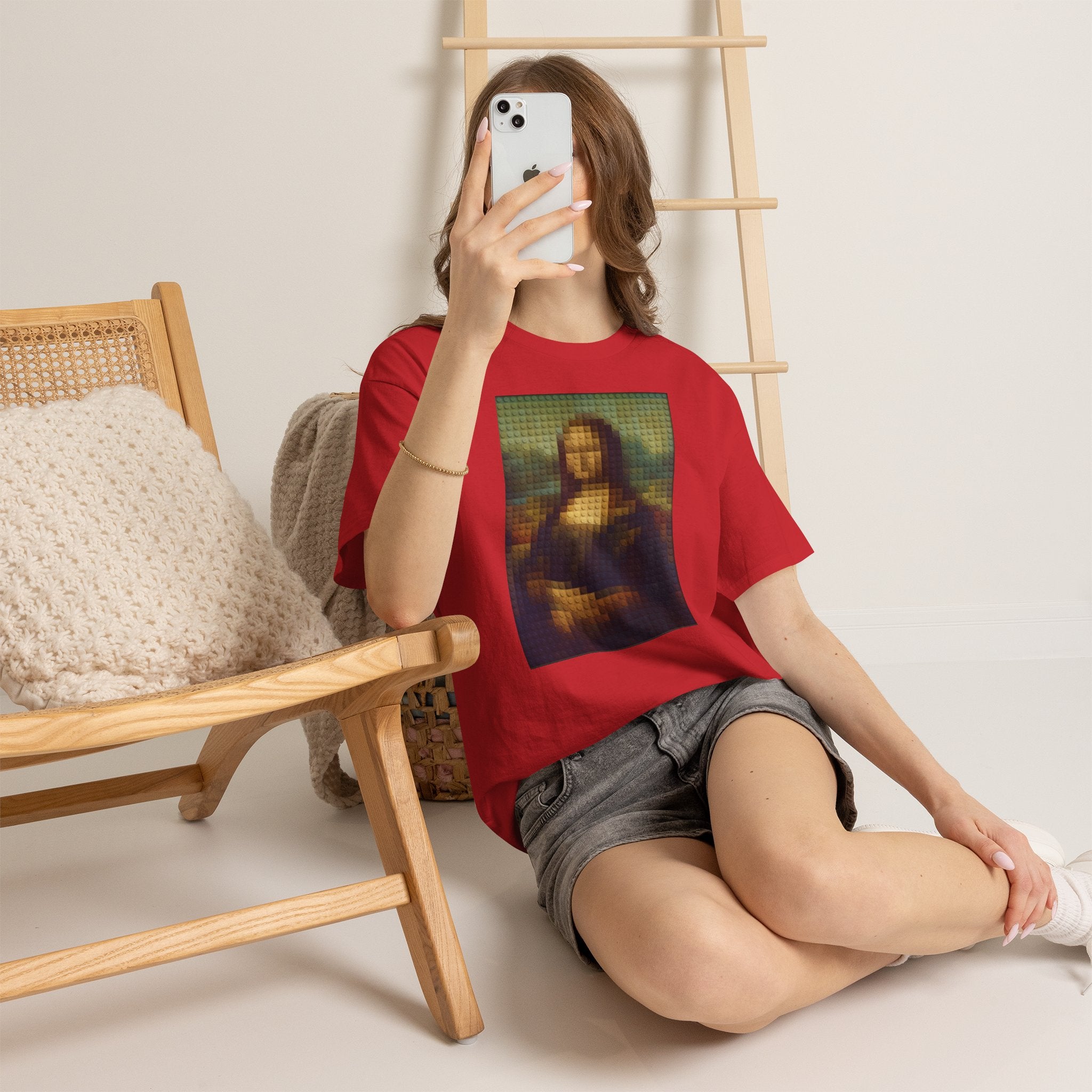 Pixelated Mona Lisa - T‑Shirt