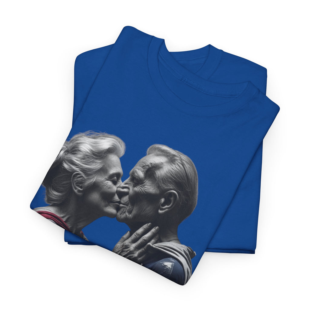 Kissing Old Superheroes — T‑Shirt
