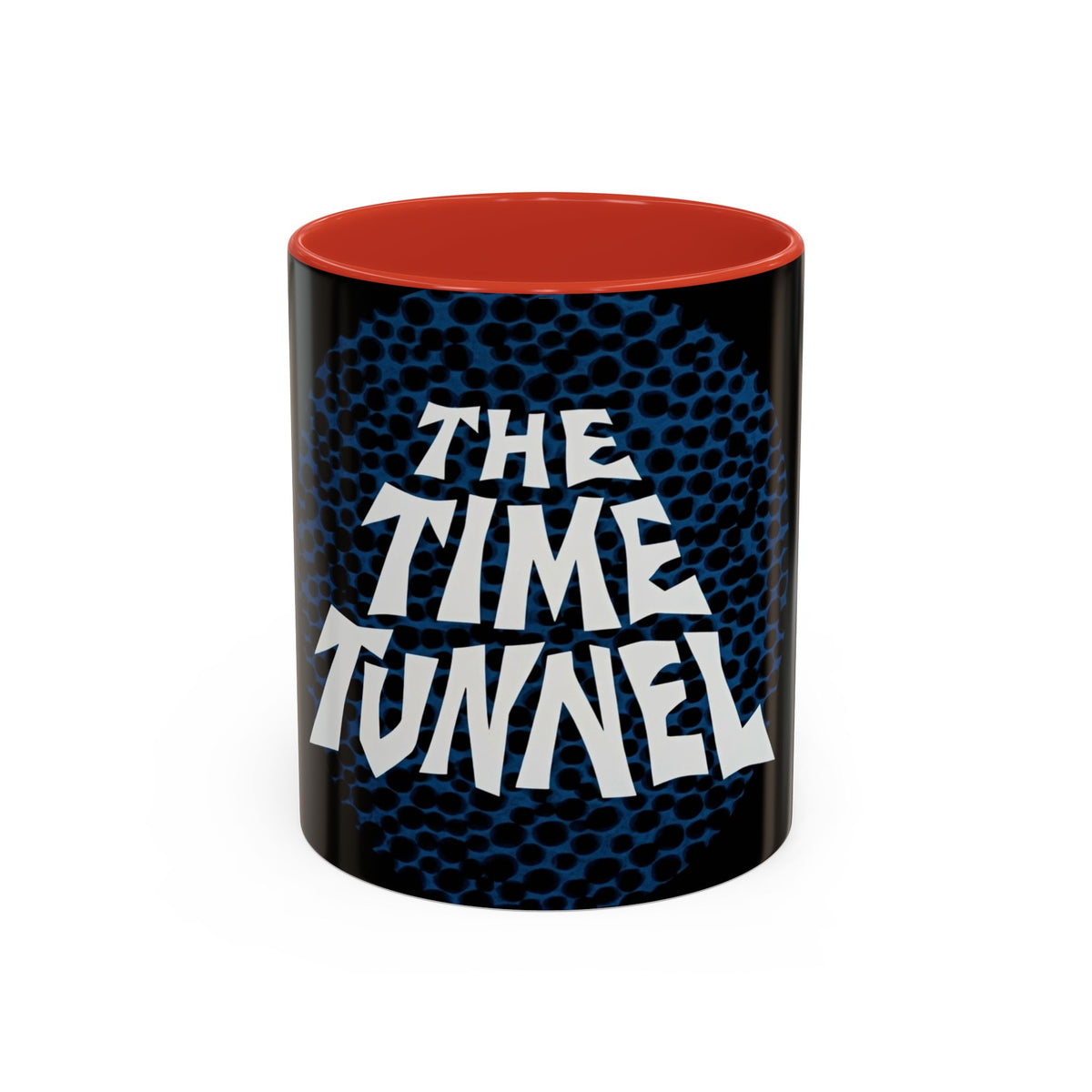 The Time Tunnel Mug in Red – retro sci-fi time tunnel spiral mug