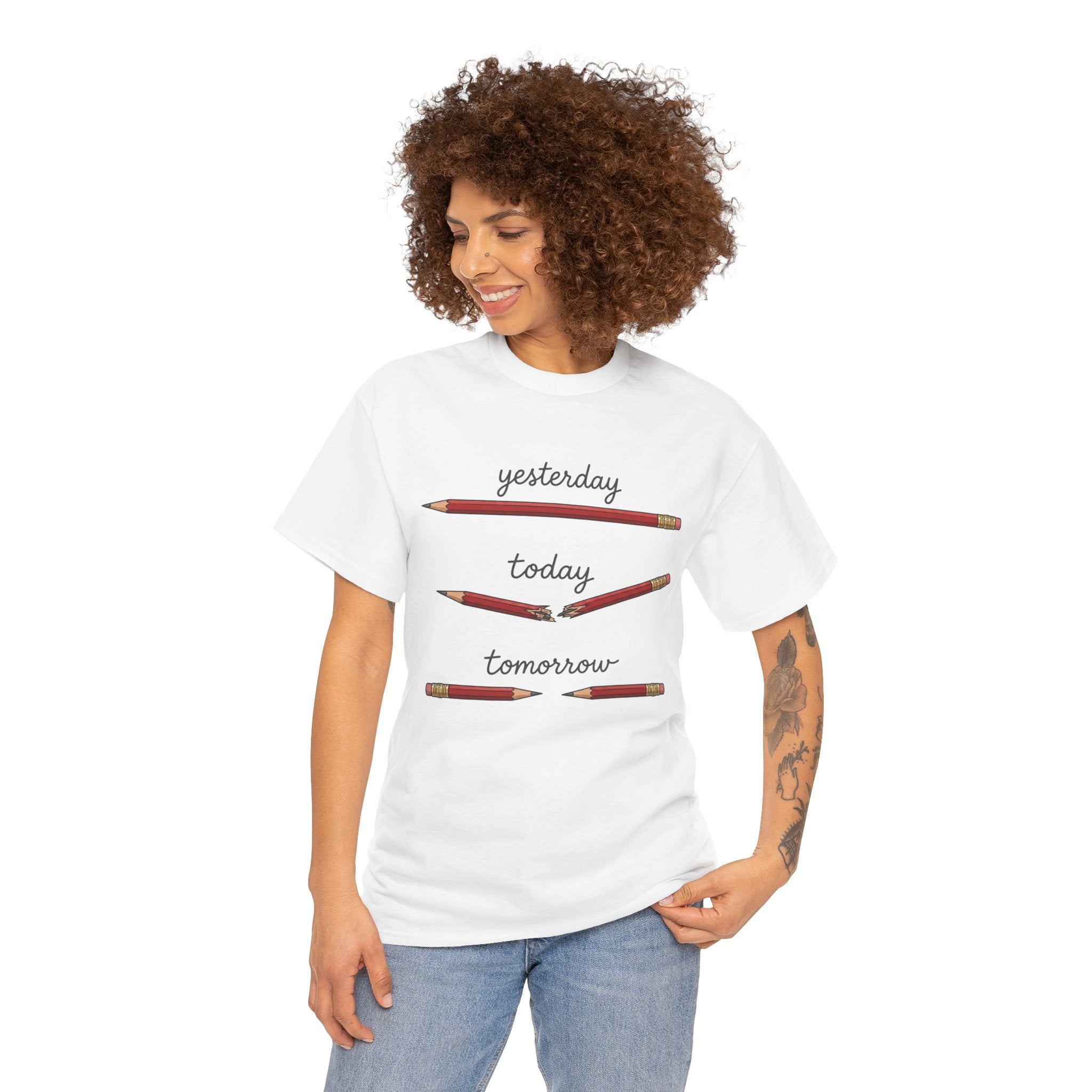 "yesterday, today, tomorrow" — Tshirt