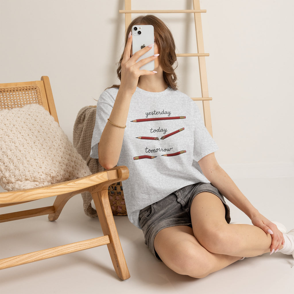 "yesterday, today, tomorrow" — Tshirt
