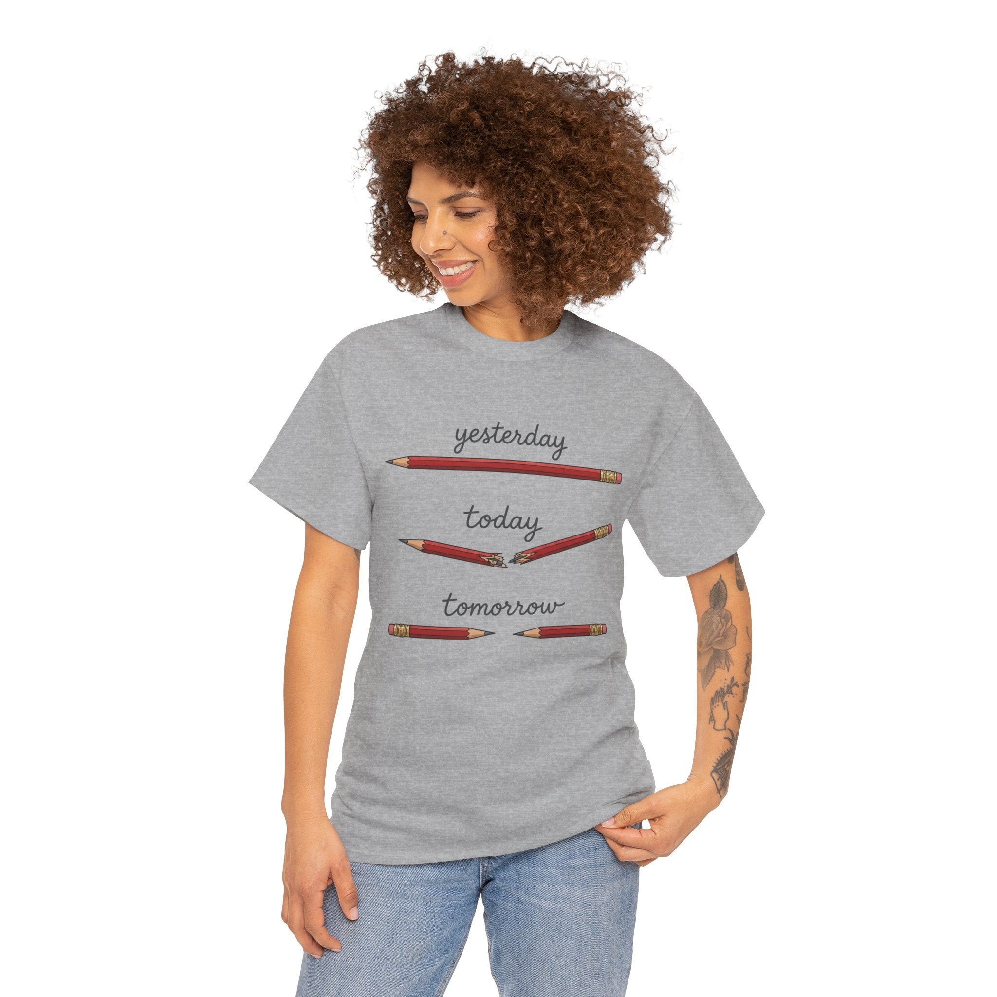 "yesterday, today, tomorrow" — Tshirt