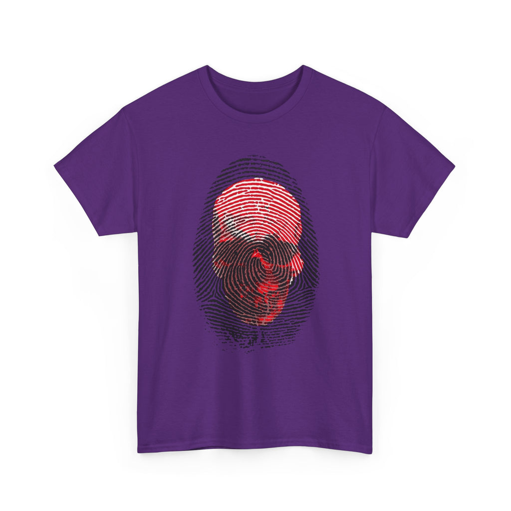 Skull Fingerprint T-Shirt – Dark Art Graphic Tee