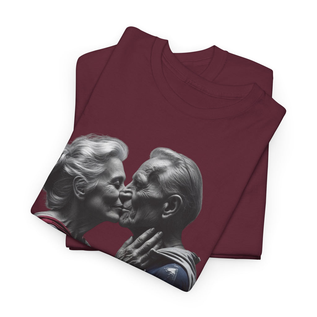 Kissing Old Superheroes — T‑Shirt