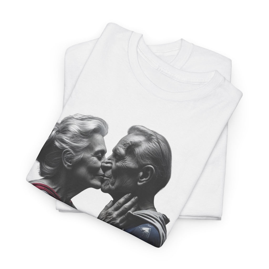 Kissing Old Superheroes — T‑Shirt