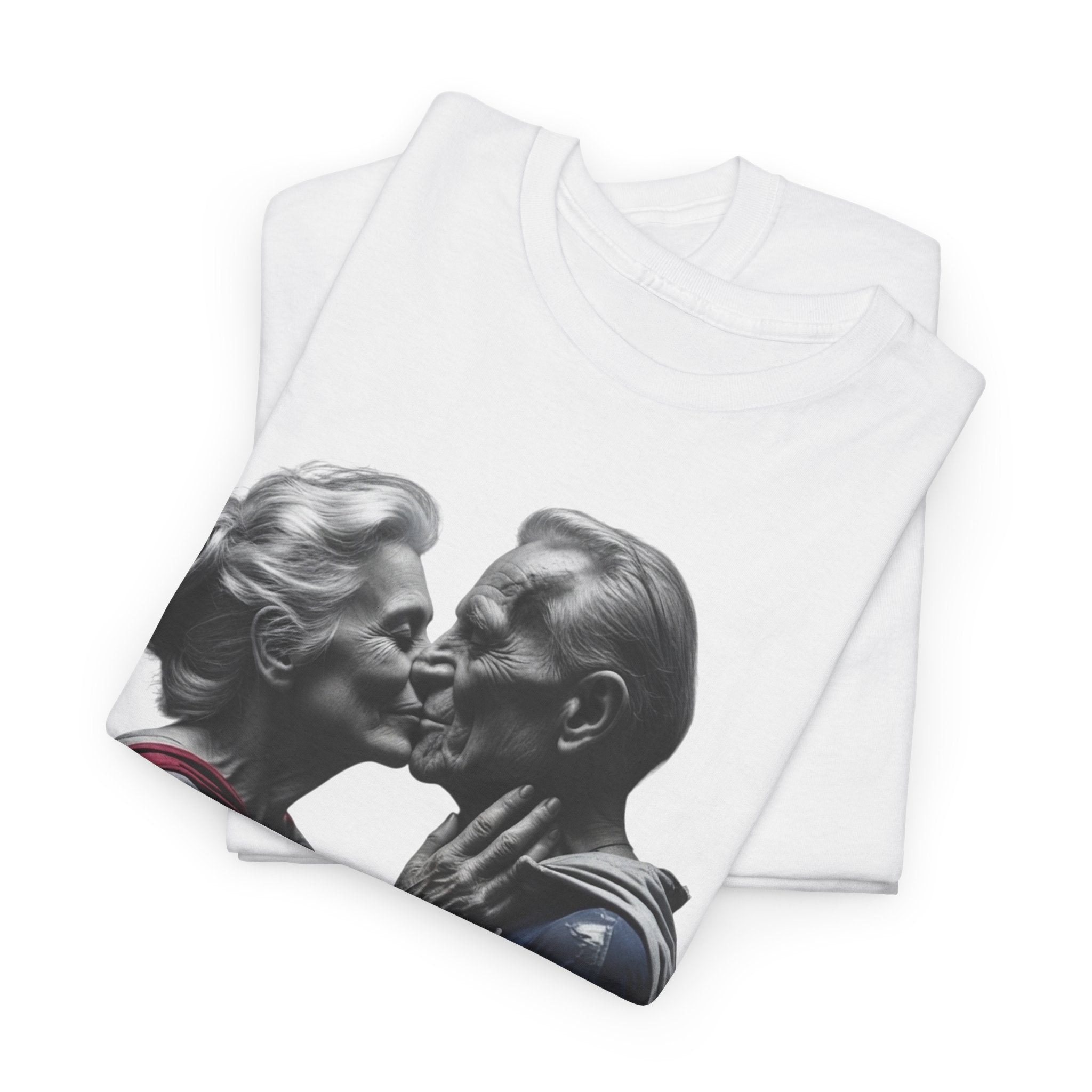 Kissing Old Superheroes — T‑Shirt