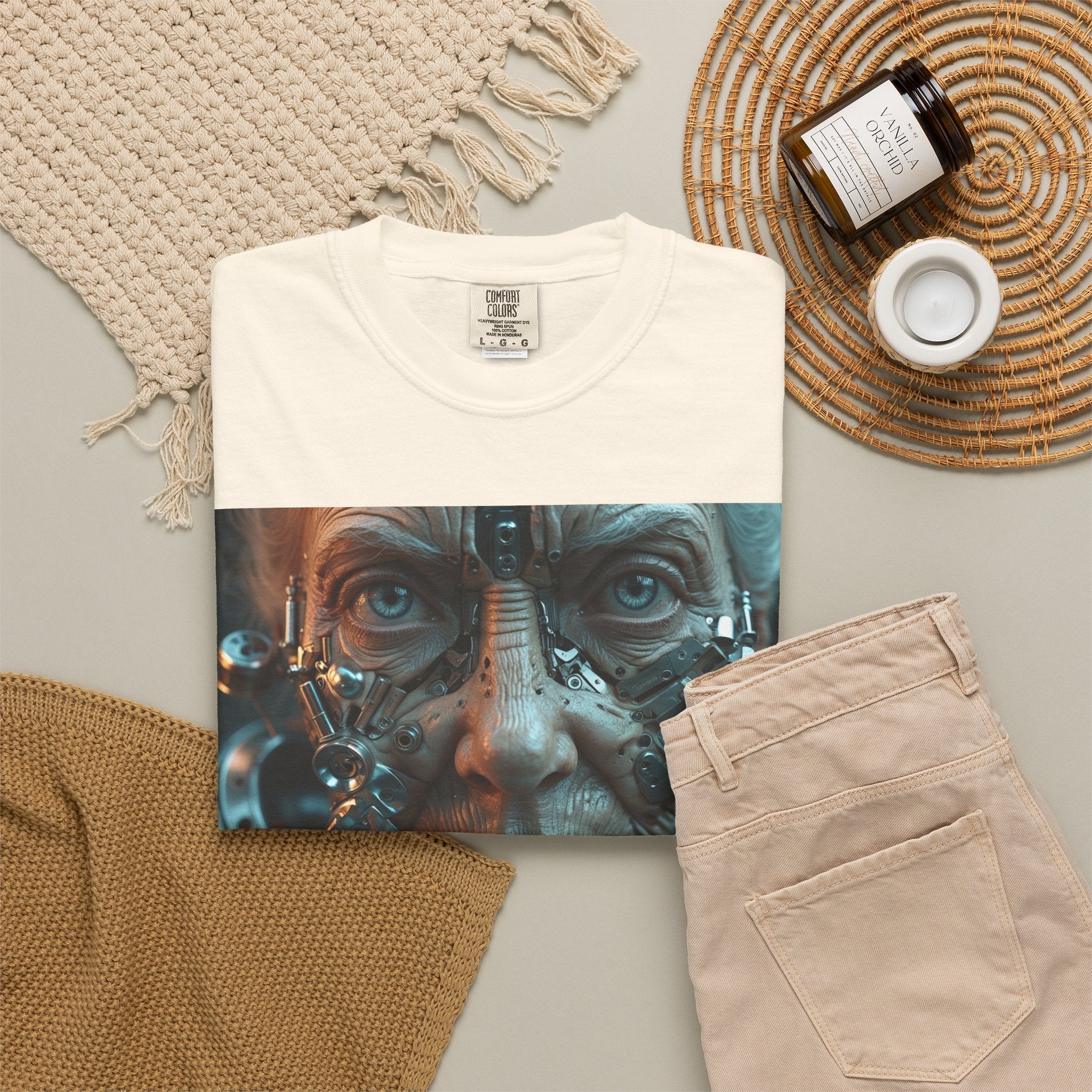 Cybernetic Old Face —T‑Shirt