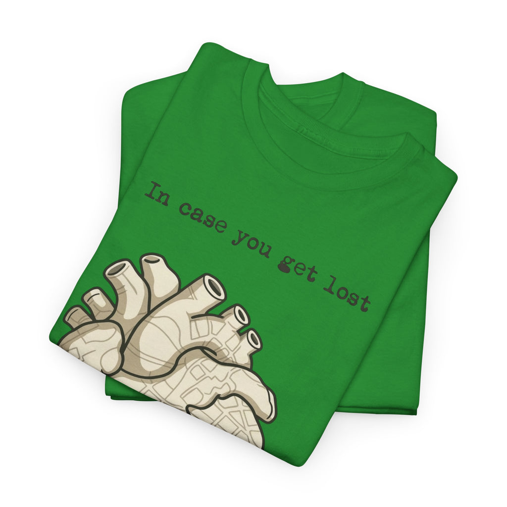 “In case you get lost” Heart Map — T-Shirt