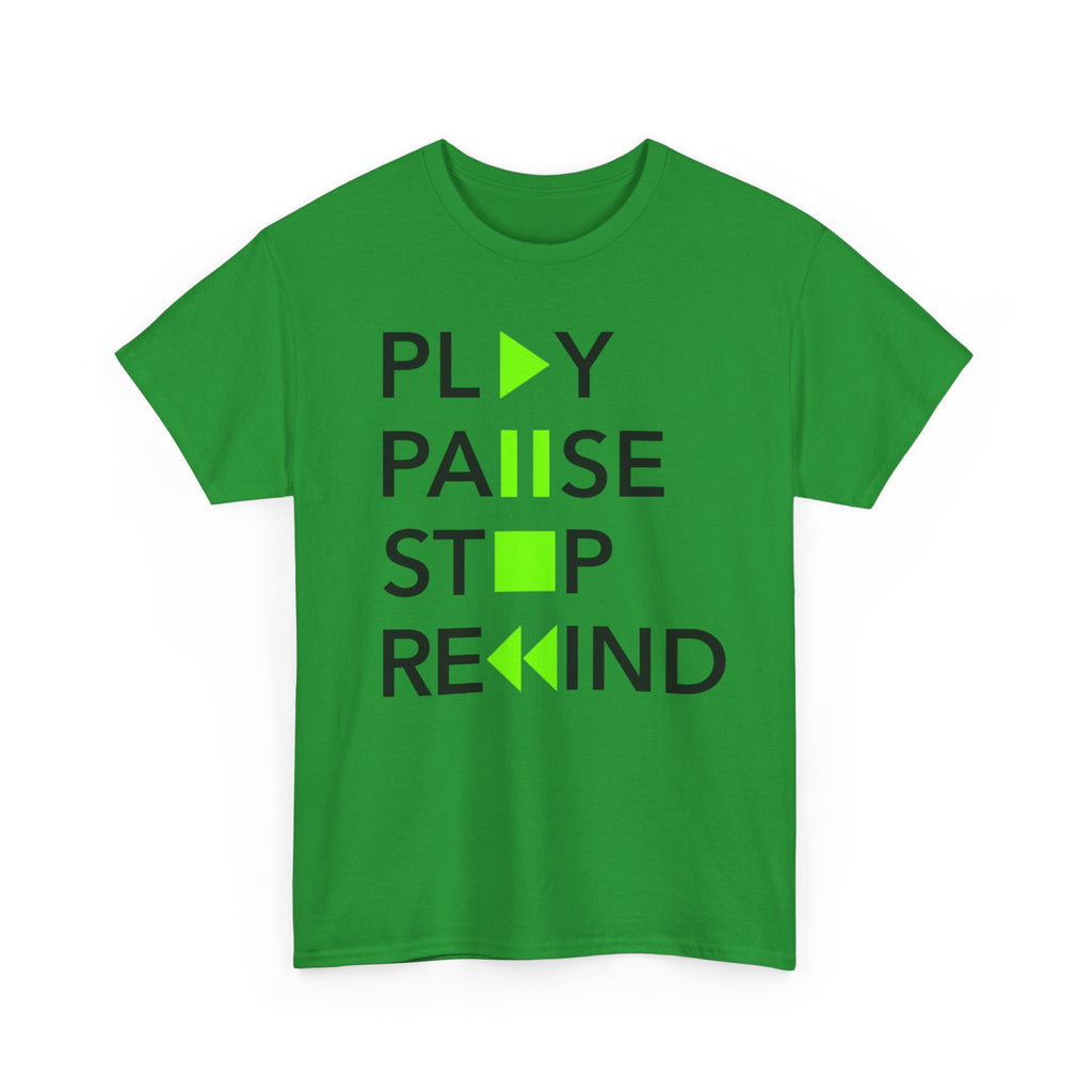 Play Pause Stop Rewind T-Shirt – Music Lover Graphic Tee