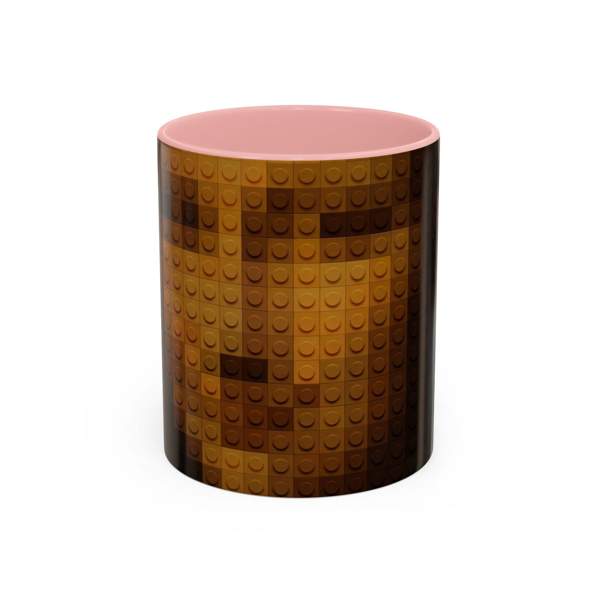 Lego Brick Portrait Mug in Pink – brick mosaic portrait pop art mug