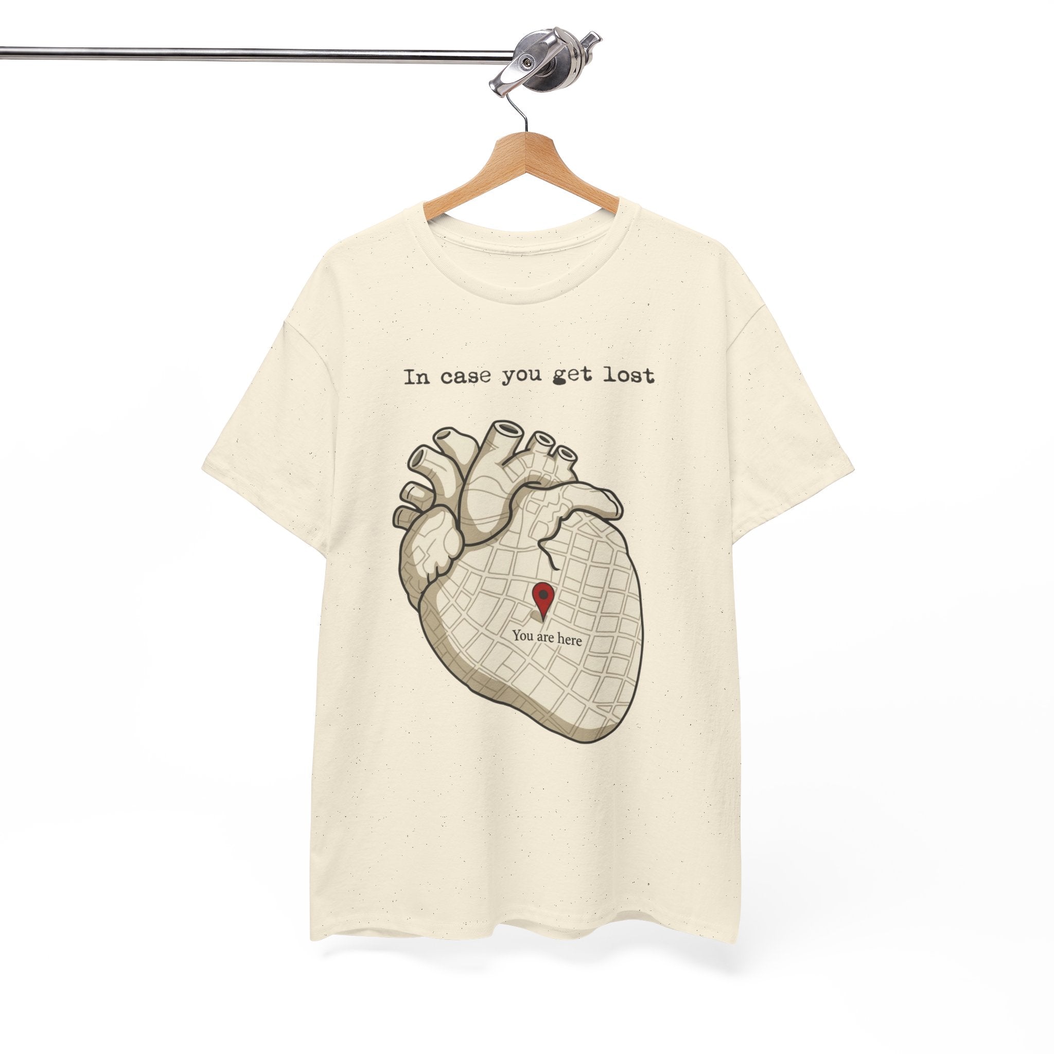 “In case you get lost” Heart Map — T-Shirt