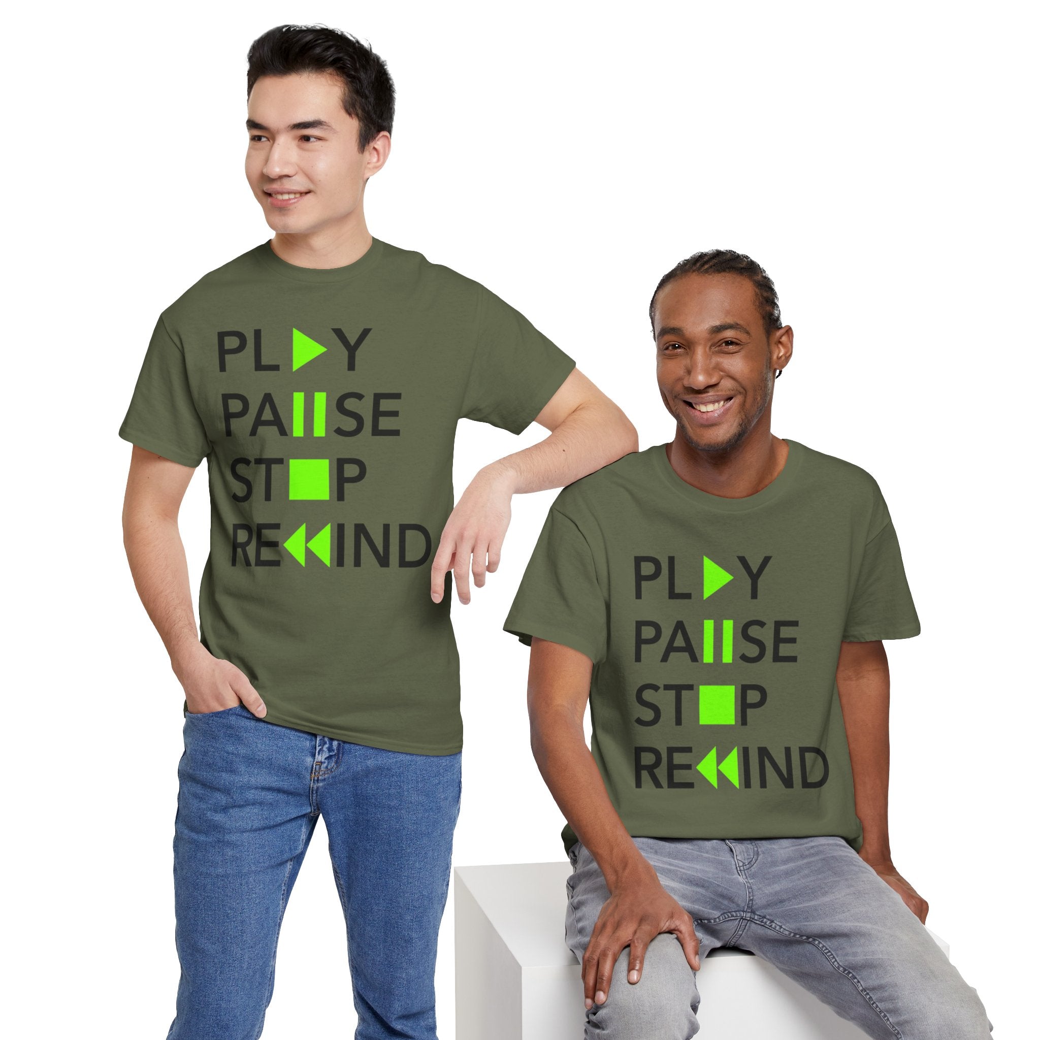 Play Pause Stop Rewind — T-Shirt