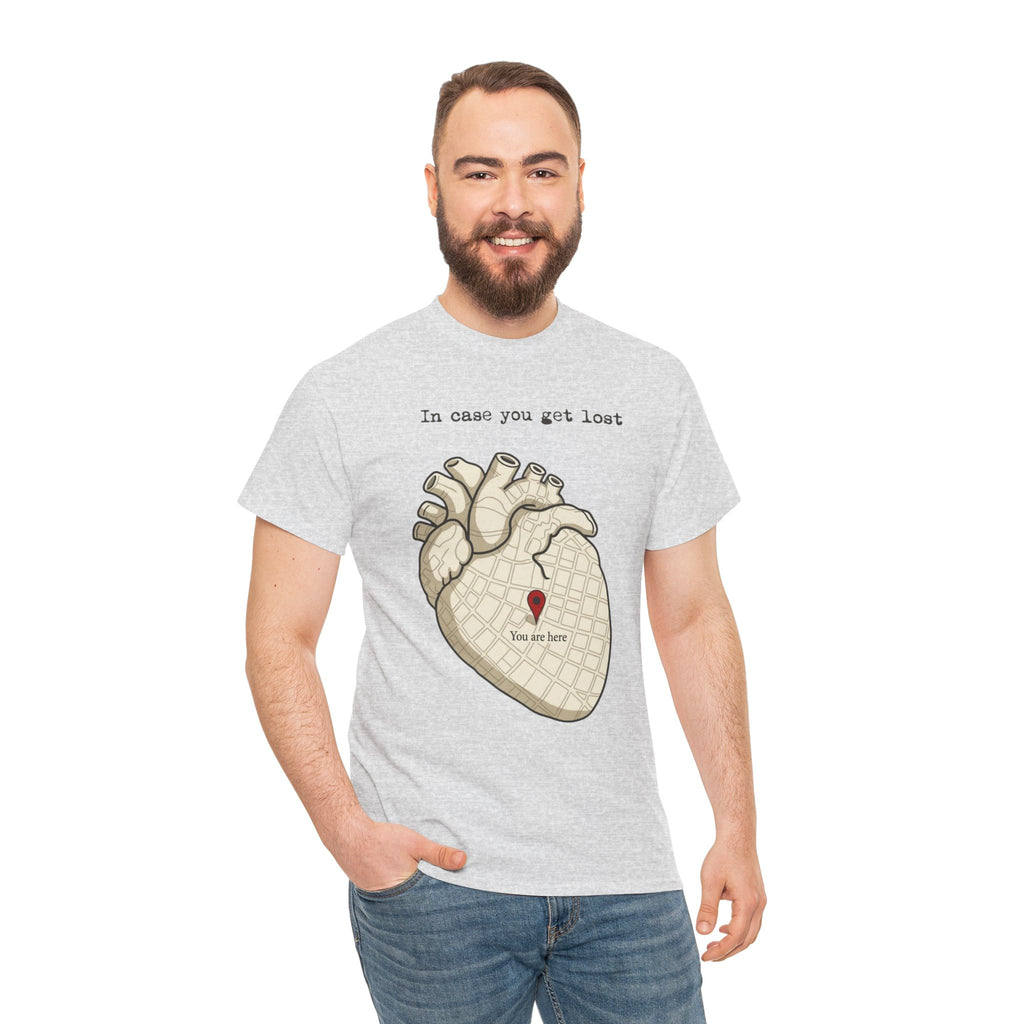 “In case you get lost” Heart Map — T-Shirt