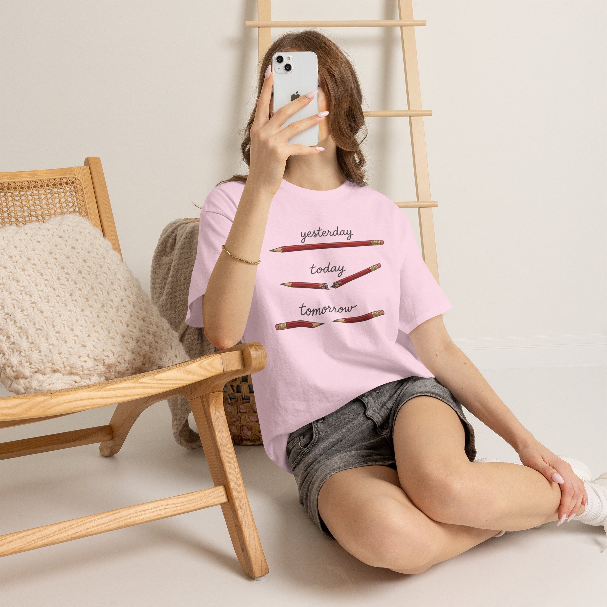 "yesterday, today, tomorrow" — Tshirt
