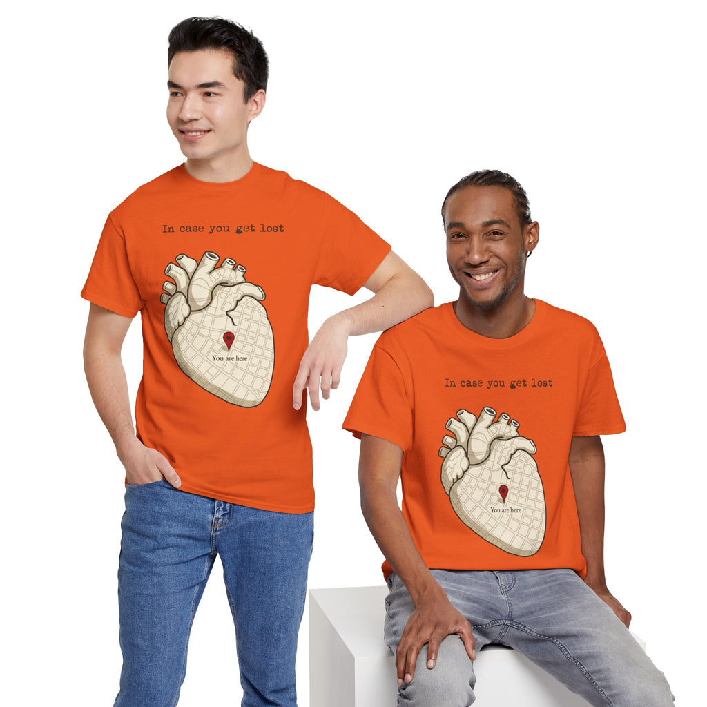 “In case you get lost” Heart Map — T-Shirt