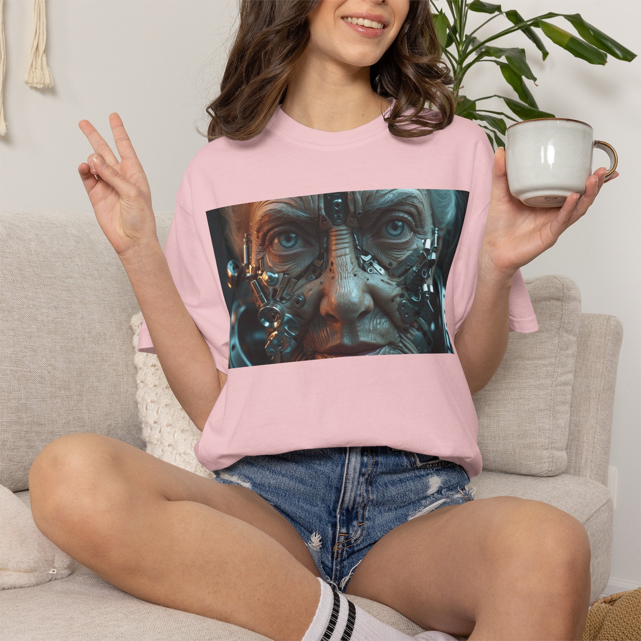 Cybernetic Old Face —T‑Shirt