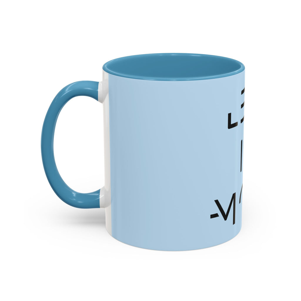 Less Is More Minimalist Accent Coffee Mug — Blue 11/15oz