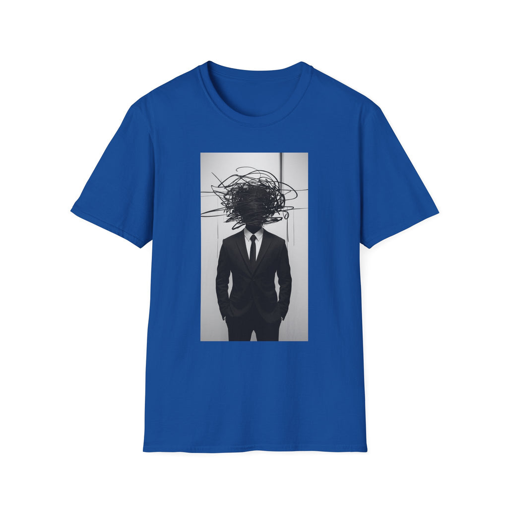 Abstract Scribble Head — T‑Shirt