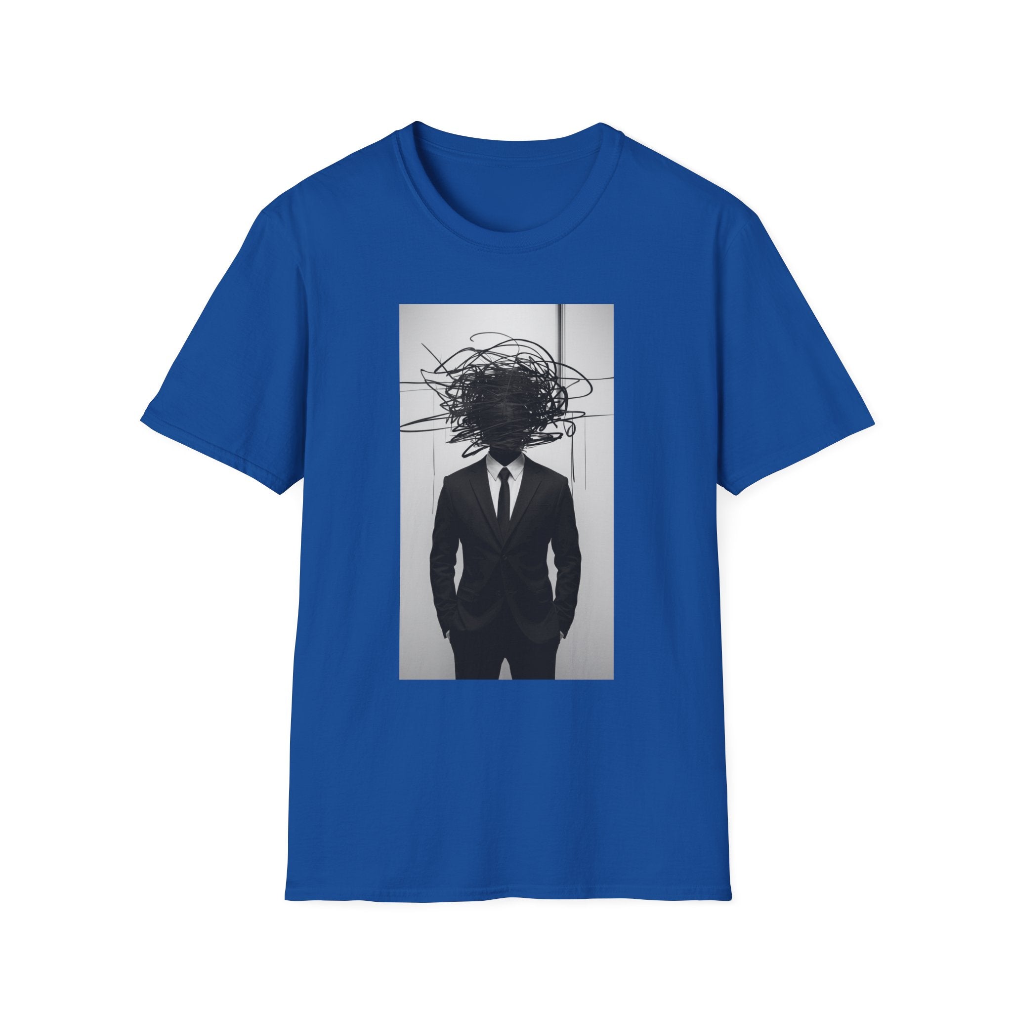 Abstract Scribble Head — T‑Shirt