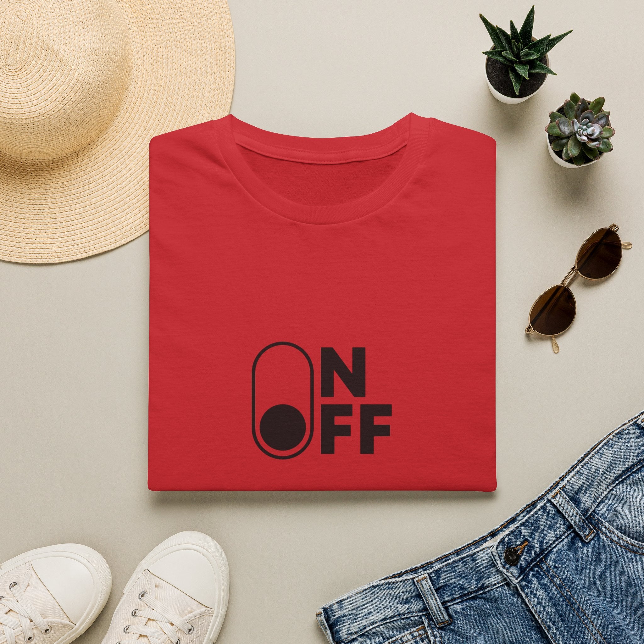 T-Shirt "On/Off" Minimalist Switch Graphic Tee