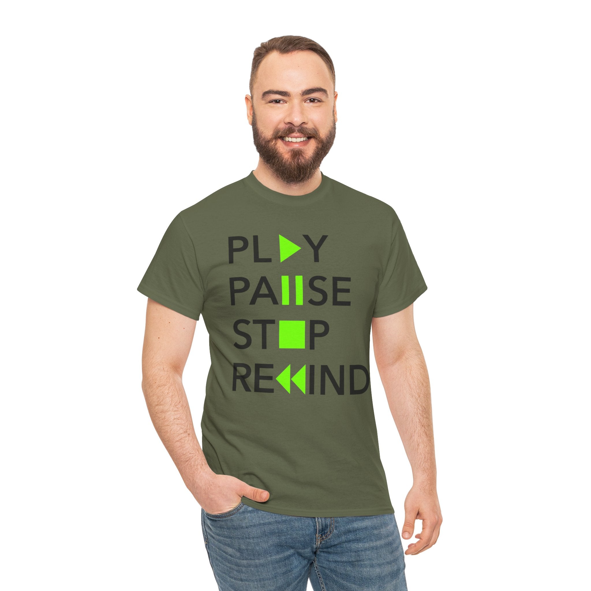 Play Pause Stop Rewind — T-Shirt
