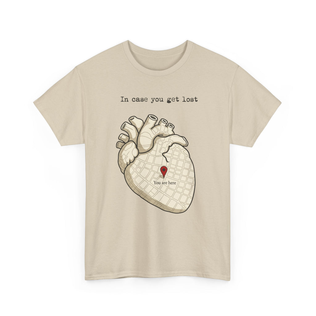 In Case You Get Lost T-Shirt – Heart Map Graphic Tee