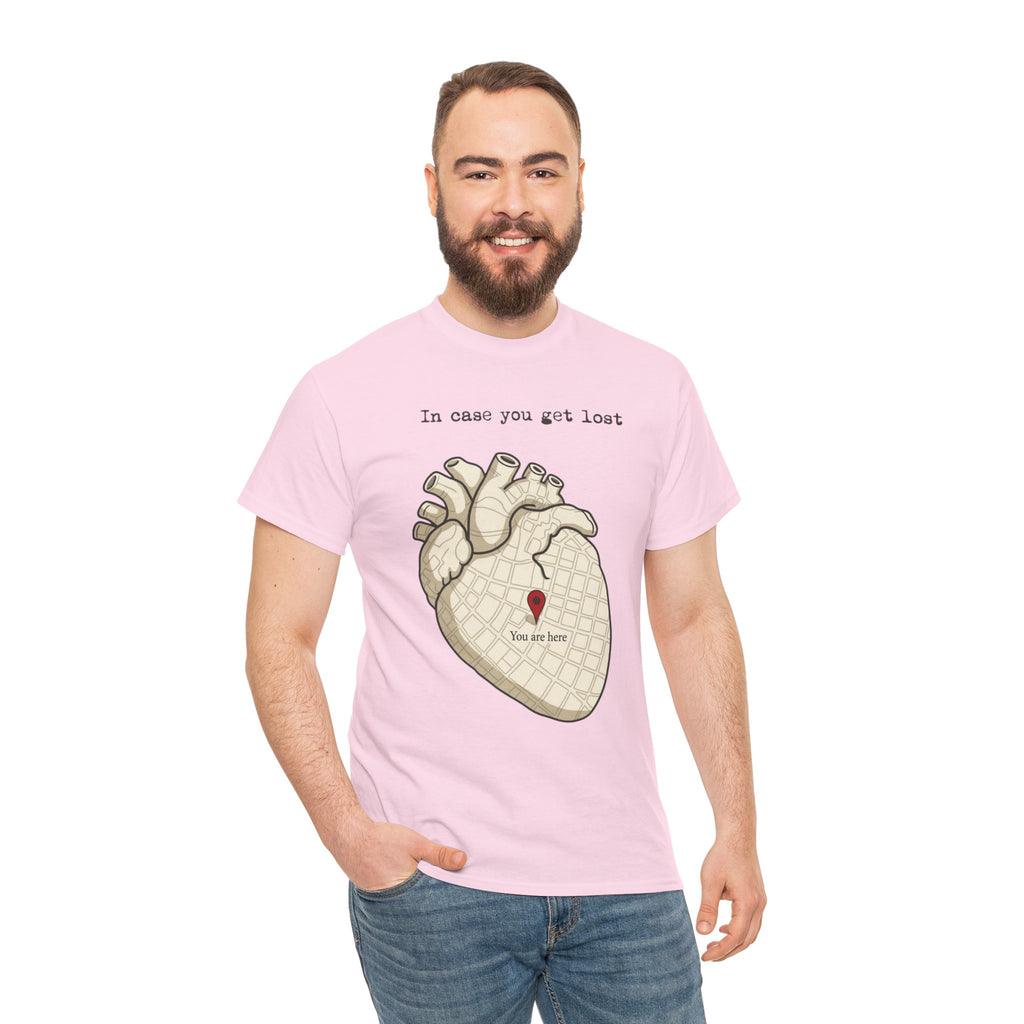 “In case you get lost” Heart Map — T-Shirt