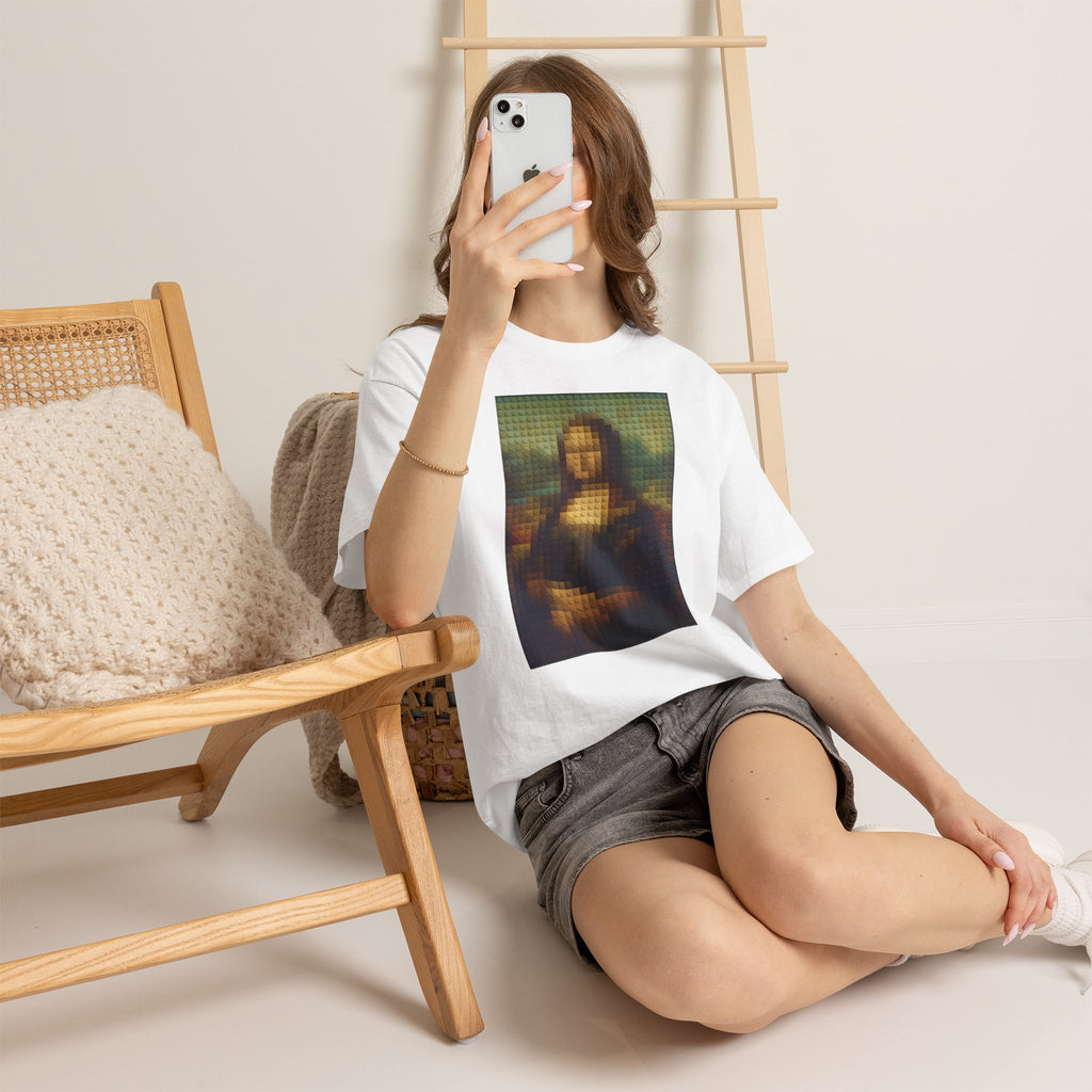 Pixelated Mona Lisa - T‑Shirt