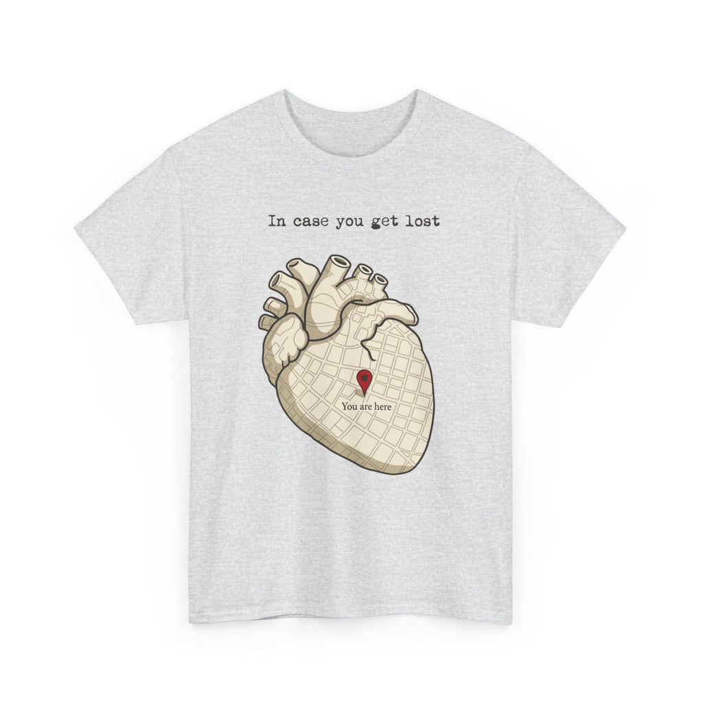 In Case You Get Lost T-Shirt – Heart Map Graphic Tee