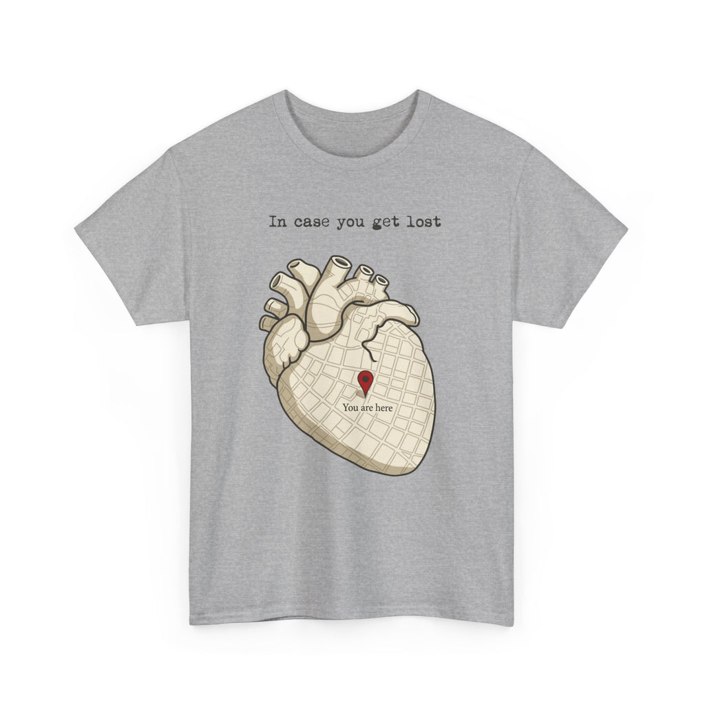 In Case You Get Lost T-Shirt – Heart Map Graphic Tee
