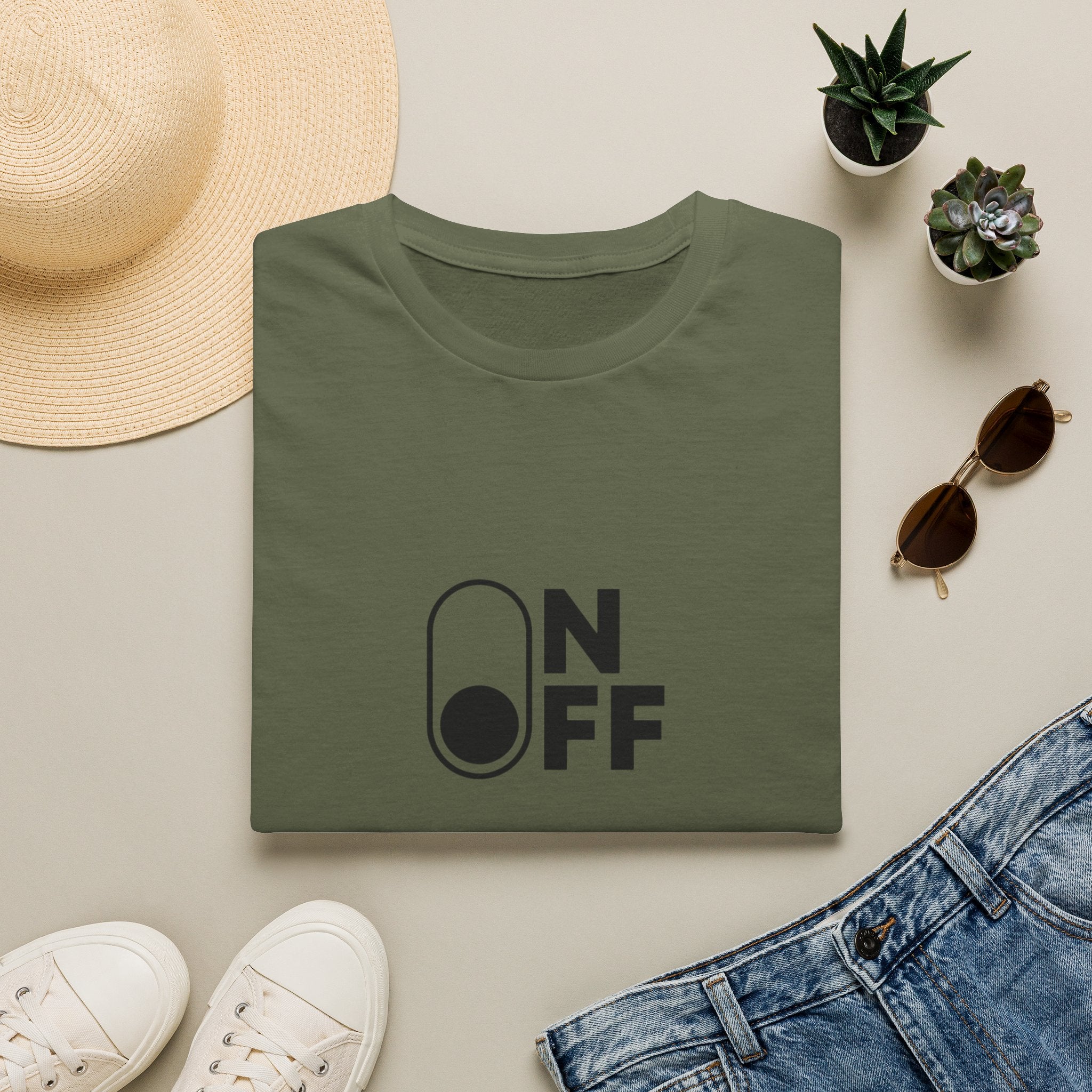 T-Shirt "On/Off" Minimalist Switch Graphic Tee